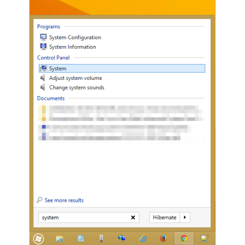 Click on System to open Windows System window